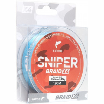 Леска плетёная SALMO Sniper Braid Blue 091/026